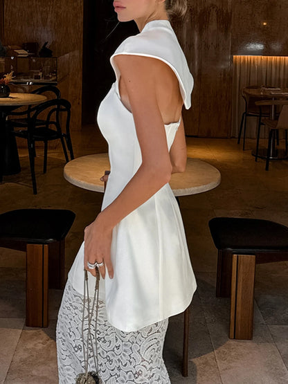 Ensemble 2 Pièces Blanc Femme – Dentelle