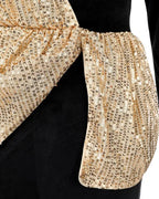 Combinaison à paillettes taille haute pour femmes