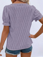 T-shirt d'été à col en v pour femmes