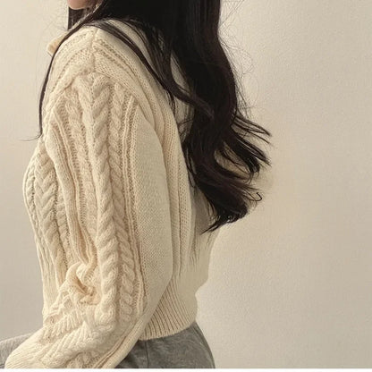 Cardigan Zippé Femme – Manches Bouffantes