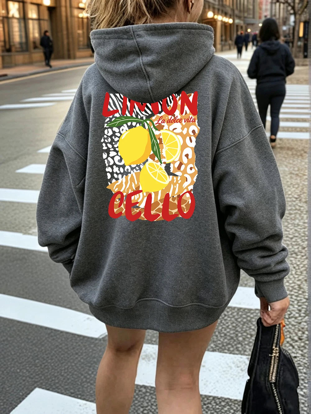 Sweat-shirts à capuche imprimés Limon Cello pour femmes