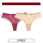 String sexy en dentelle brodée pour femmes
