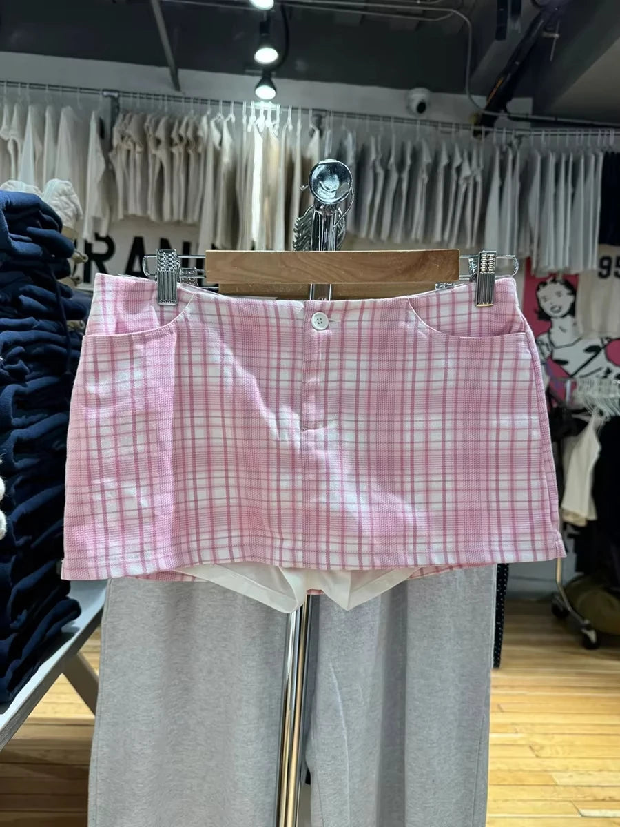 Mini jupes cargo en jean vintage pour femmes