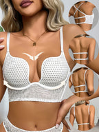Soutien-gorge dos nu en U avec design croisé pour femmes
