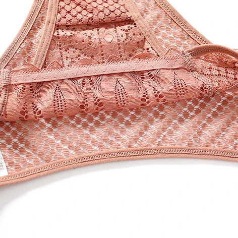 Culotte transparent en dentelle ajourée pour femmes