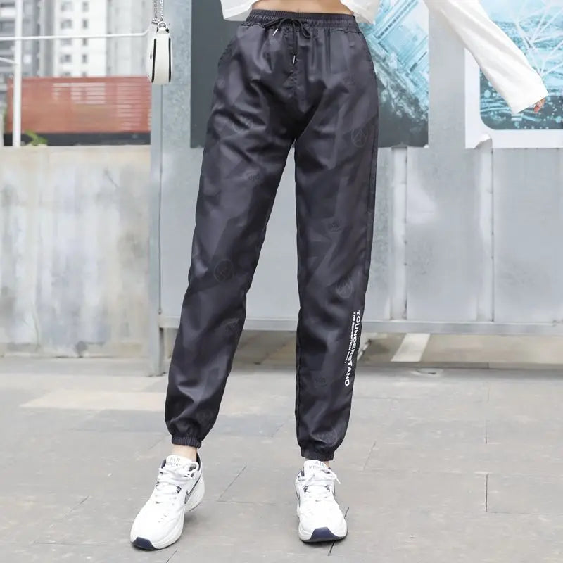 Pantalon camouflage taille haute élastique pour femmes