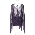 Robe courte à col en V et manches longues pour femmes