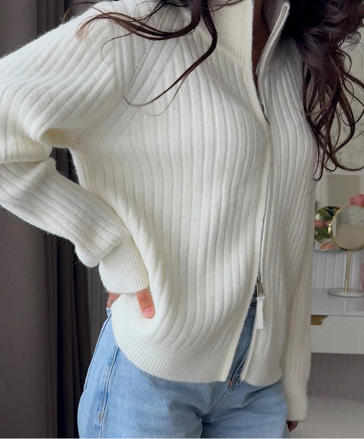 Cardigan Femme – Fermeture Zippée