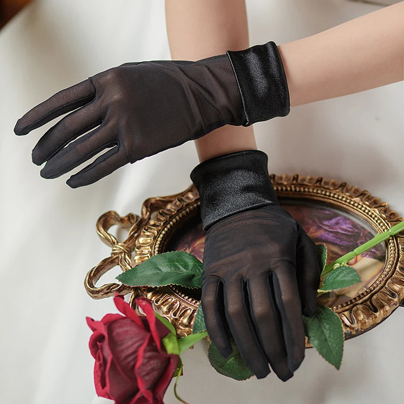 Gants de mariée courts et simples pour femmes