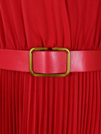 Robe de soirée à manches longues et col en V pour femmes