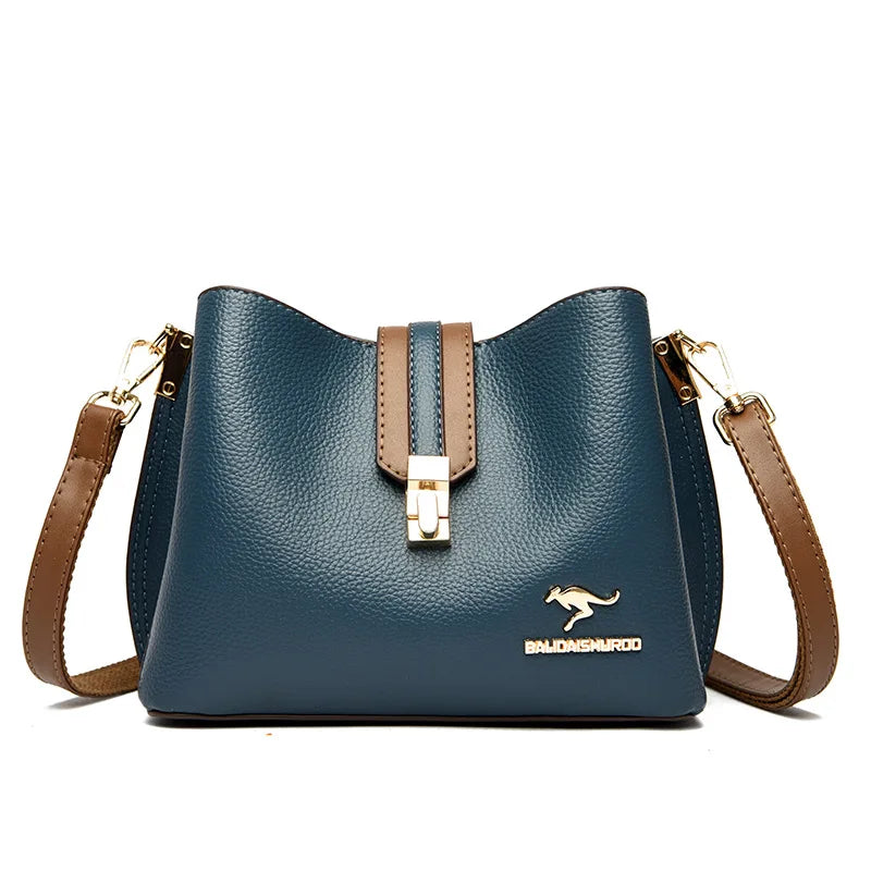 Sac seau en cuir souple pour femmes