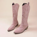 Bottes de Cowboy en cuir PU brodées pour femmes