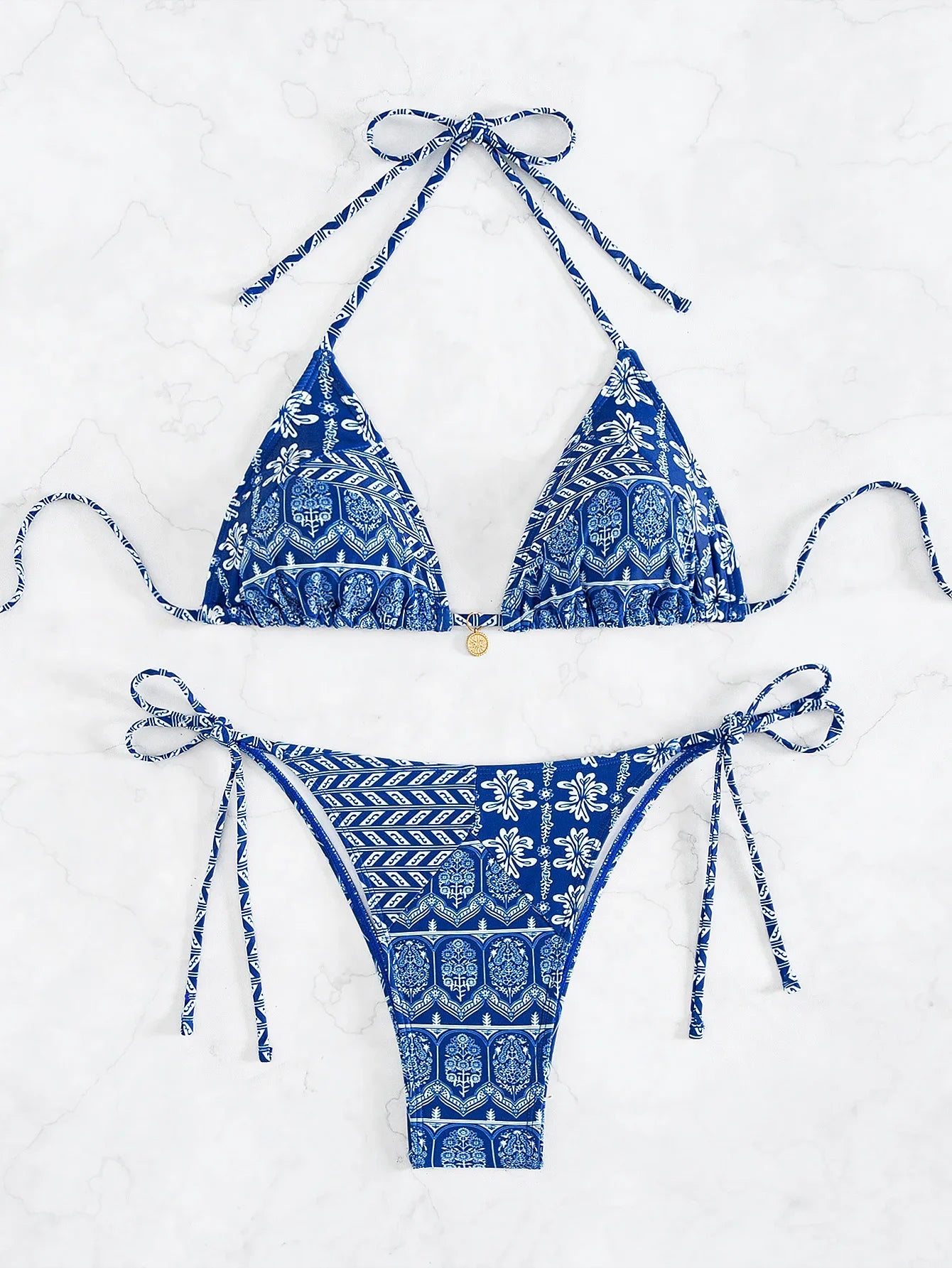Ensemble maillot de bain 2 pièces soutien-gorge Push Up et string  pour femmes