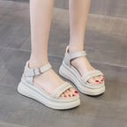 Sandales en cuir véritable pour femmes