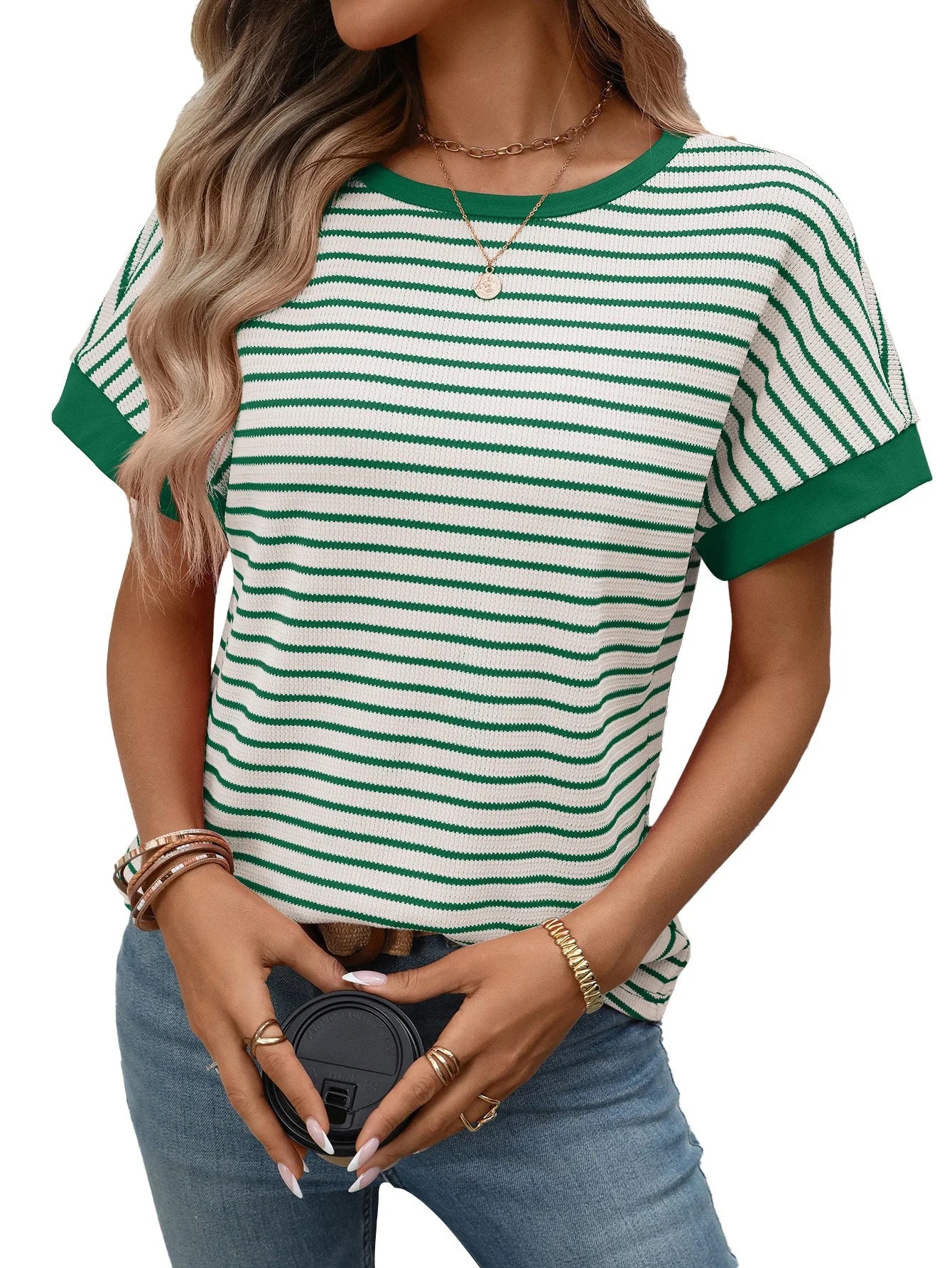 T-shirts slim rayés pour femmes