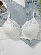 Soutien-gorge sexy en dentelle brodée pour femmes