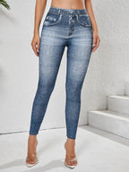 Leggings rétro non en jean pour femmes