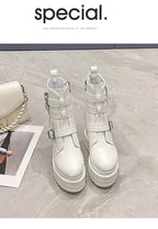 Bottines en cuir PU pour femmes