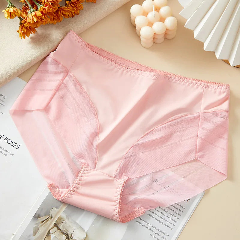 Culotte en dentelle taille haute sans couture pour femmes