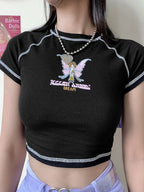 T-shirt à manches courtes et col rond pour femmes