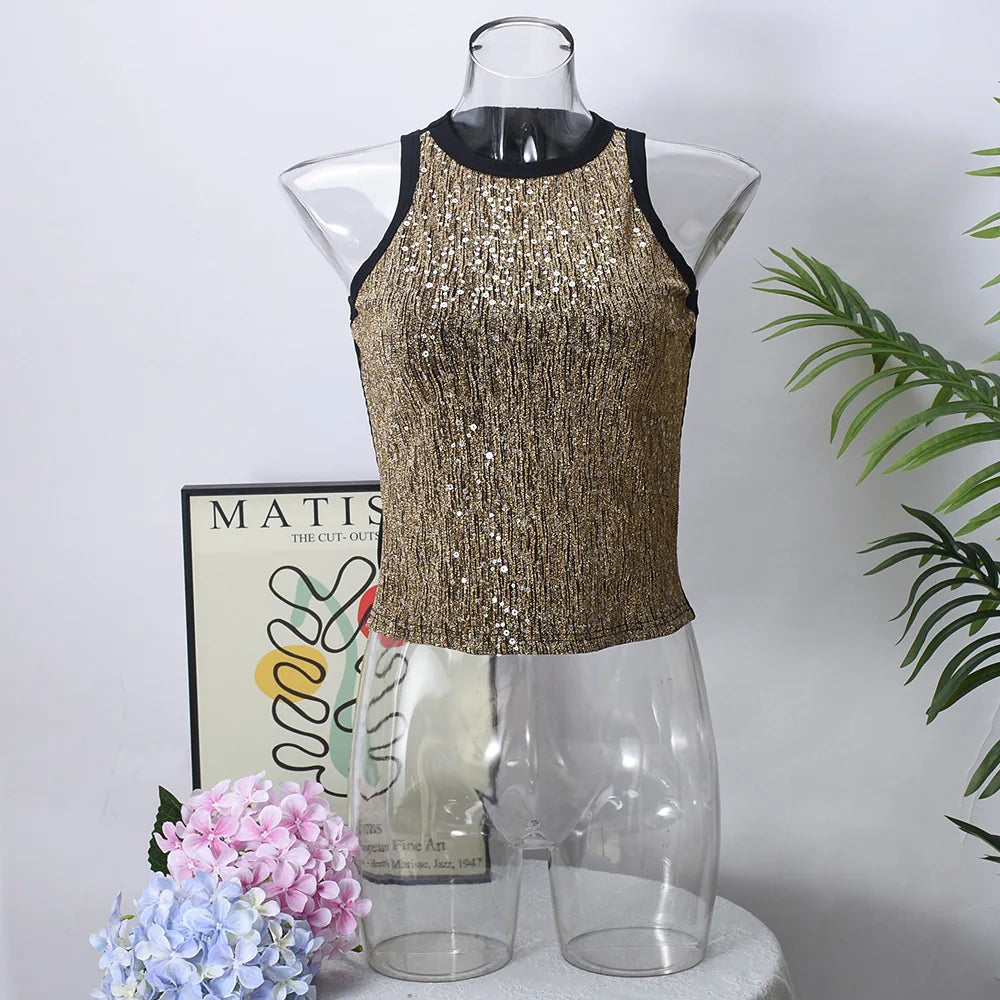 Gilet Léopard Femme – Coupe Moulante et Paillettes
