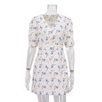 Robe courte élégante à imprimé floral pour femmes