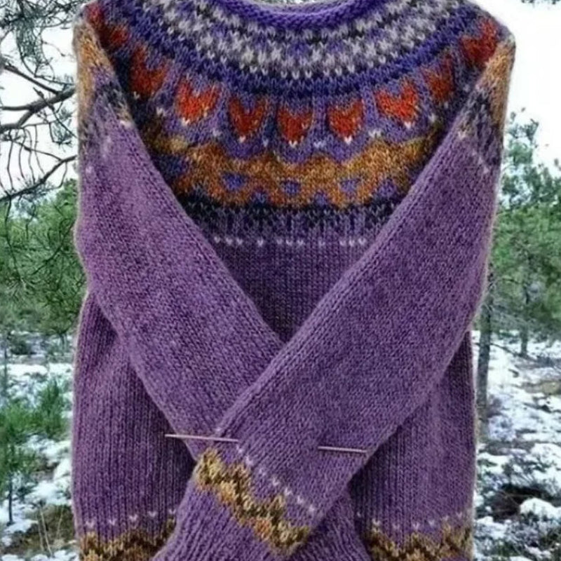 Pull en tricot à manches longues pour femmes