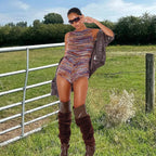 Body sans manches et col rond pour femmes