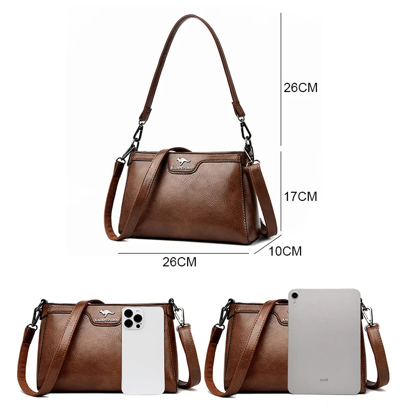 Sac à main en cuir véritable pour femmes