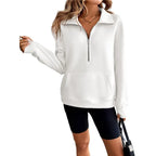 Sweat-shirt court en polaire pour femmes