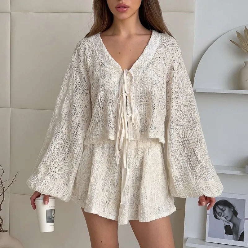 Ensemble 2 pièces à imprimé floral pour femmes