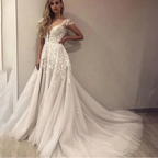 Robe de mariée sexy à dos nu pour femmes