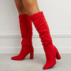 Bottes hautes à bout pointu tendance pour femmes
