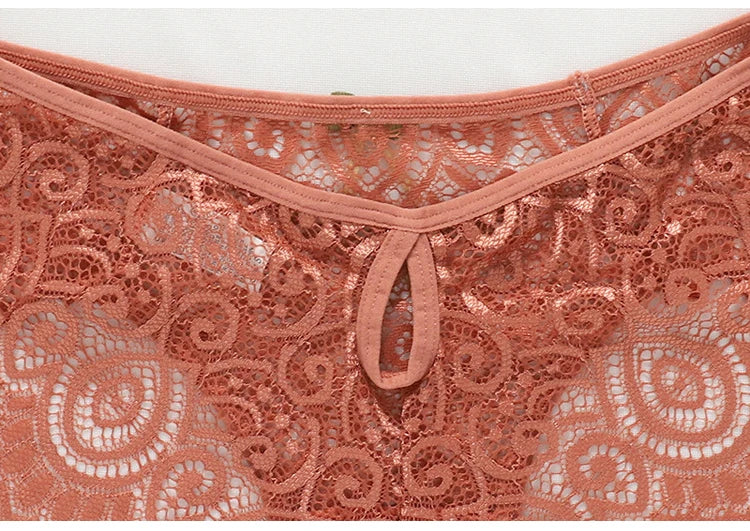 Culottes sexy en dentelle taille basse pour femmes
