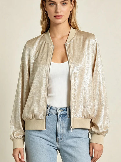 Veste de Baseball Femme – Col Montant Tendance