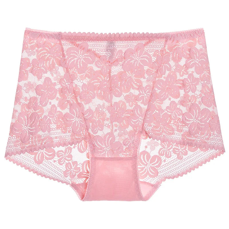 Culotte taille haute en dentelle sans couture pour femmes