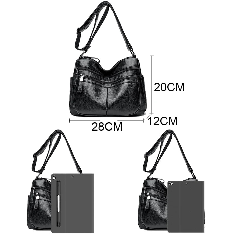 Sac à main en cuir véritable pour femmes