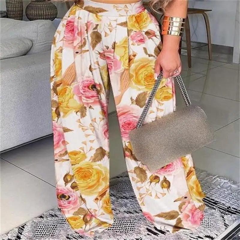 Ensemble deux pièces élégant pantalon long et tailleur léger pour femmes