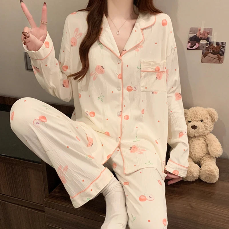 Ensemble de pyjama rose avec nœud papillon pour femmes