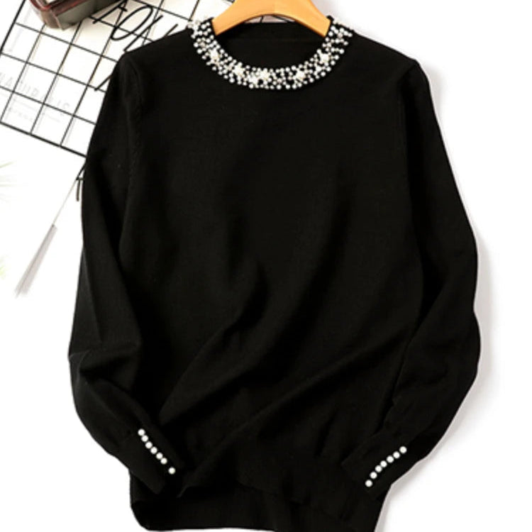 Pull chandails tricotés à manches longues pour femmes