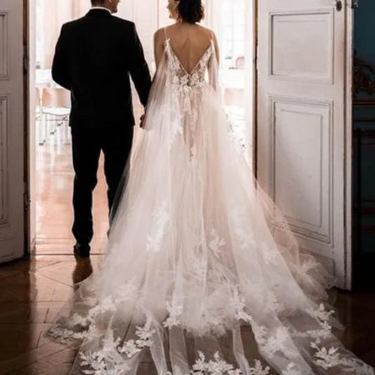 Robe de mariée longue en Tulle pour femmes
