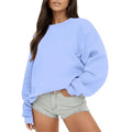 Pull décontracté couleur unie pour femmes