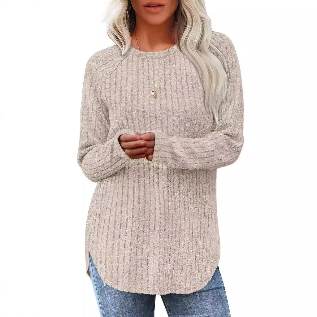 T-shirt à manches longues décontracté pour femmes