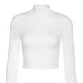 T-shirt dos nu à manches longues pour femmes
