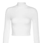 T-shirt dos nu à manches longues pour femmes