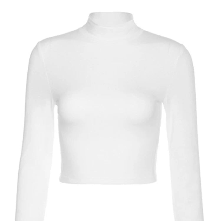 T-shirt dos nu à manches longues pour femmes