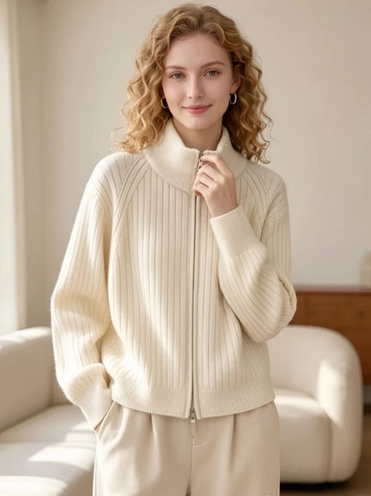 Cardigan Femme – Fermeture Zippée