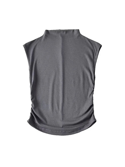 Débardeur Col Roulé Femme – Coupe Courte