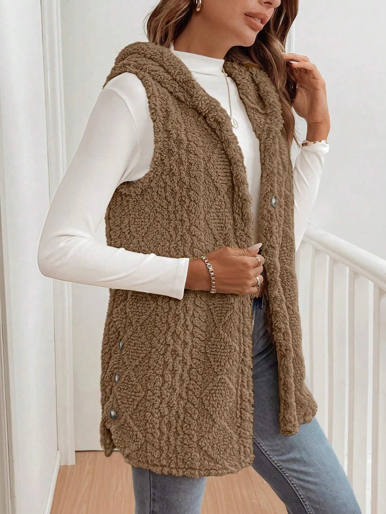 Gilet ample sans manches pour femmes