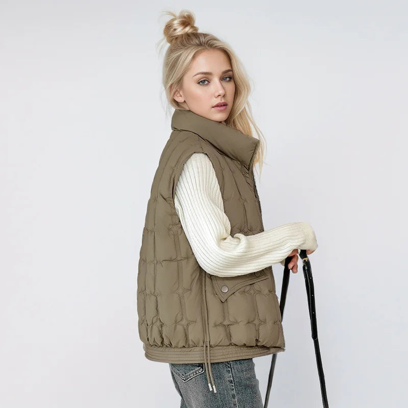 Doudoune courte rembourrée en coton pour femmes
